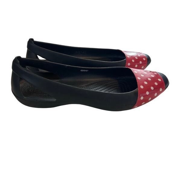 Crocs Sienna Ballet Flat x Disney Minnie Mouse Polka Dot Women's Size 9 - Picture 2 of 9